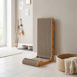 PawHut Wall-Leaning Cat Scratching Board with Corrugated Paper, 3 Toy Balls and Catnip, 39 x 23.5 x 57.5 cm, Brown
