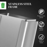 HOMCOM 30L Dual Compartment Pedal Bin with Deodoriser Holders & Soft-Close Lid – Stainless Steel