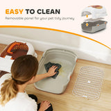 PawHut Hard Shell Pet Carrier for Cats and Small Dogs up to 4kg – Steel Door, Secure Lock, Feed Bowl