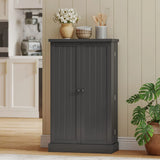 HOMCOM Freestanding Kitchen Pantry Cabinet with Door Racks and Adjustable Shelves, Black
