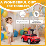 AIYAPLAY Official Mercedes-Benz Ride On Car, Foot to Floor Walker with Horn & Under-Seat Storage, Red