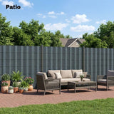 Outsunny 2 Pack Privacy Garden Screen Fence, 70 m x 19 cm – UV Resistant Waterproof PVC Windbreak, Grey