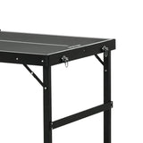 SPORTNOW 5ft Mini Table Tennis Table with Net & Aluminium Frame – Folding Indoor Outdoor Ping Pong Table, Black