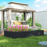 Outsunny 180 x 90cm Galvanised Steel Raised Planter