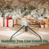 HOMCOM 5ft Snow Flocked Artificial Christmas Tree with 936 Branch Tips – Realistic Foldable Decoration