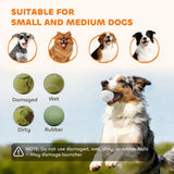 PawHut Automatic Dog Ball Launcher with 5 ETPU Balls, 3 Distance Settings – Indoor and Outdoor Fetch, Green