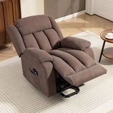 HOMCOM Power Lift Recliner Chair with Vibration Massage and Remote – Riser Chair for Elderly, Dark Brown