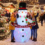 Outsunny 6.7ft Inflatable Snowman with Colour LEDs