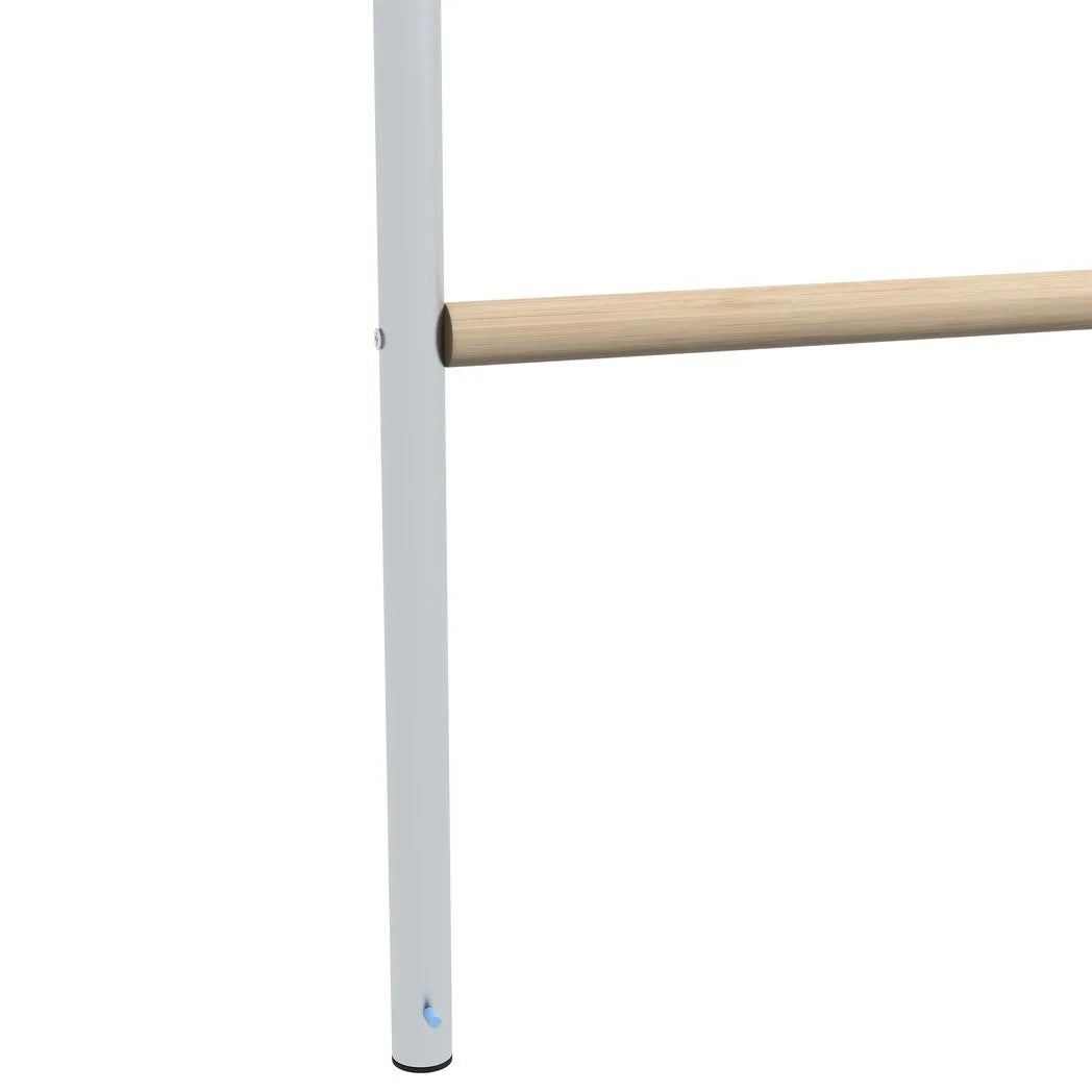 PawHut Chicken Perch Roosting Ladder with Four Tiers – Wooden and Galvanised Steel Jungle Gym for Coop, Backyard Farm