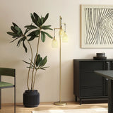 HOMCOM 170cm Dimmable 3-Light Cage Floor Lamp