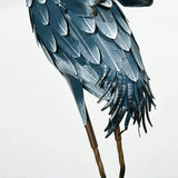 Outsunny Metal Heron Garden Statues with Stakes – Blue & White