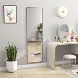 HOMCOM Full Length Mirror, Aluminium Alloy Framed Full Body Mirror with Tempered Glass