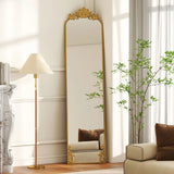 HOMCOM Full Length Mirror, 50 x 160 cm Floor Mirror with Baroque Metal Frame for Bedroom, Living Room