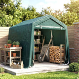 Outsunny 8 x 6.5 ft Portable Garden Storage Shed with Double Roll-up Zipper Door – Waterproof Bike Tent, Green
