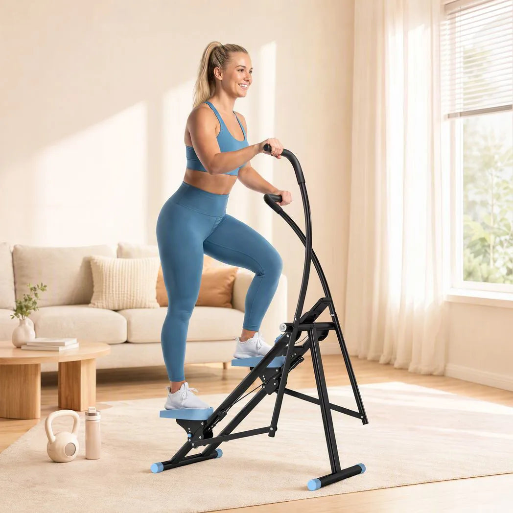 SPORTNOW Stair Stepper Vertical Climber with LCD Monitor & 3 Adjustable Pedal Heights – Full-Body Home Gym Cardio