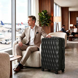 HOMCOM 28 Inch Suitcase with TSA Lock & 360° Spinner Wheels – 98L ABS Hard Shell Checked Luggage, Black