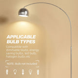 HOMCOM Arc Floor Lamp for Living Room