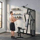 SPORTNOW Multi Gym with 45kg Weight Stack, Adjustable Seat & Backrest – All-in-One Home Gym Machine