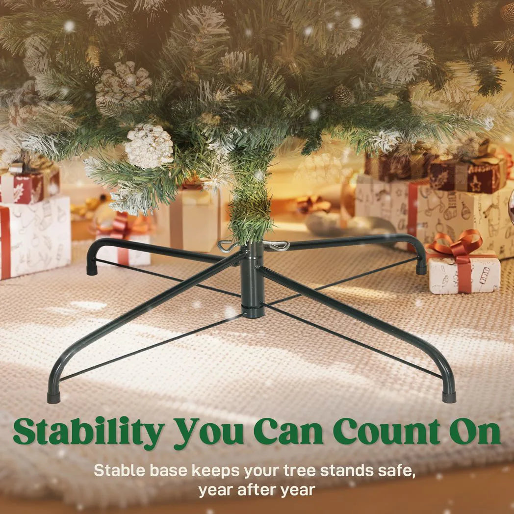 HOMCOM 8.2 ft Snow Frosted Christmas Tree Arch