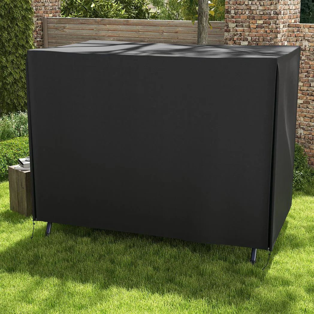 Outsunny 205 x 124 cm Three-Seater Swing Chair Protective Cover – Oxford Cloth Garden Cover, Black