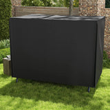 Outsunny 205 x 124 cm Three-Seater Swing Chair Protective Cover – Oxford Cloth Garden Cover, Black