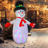 Outsunny 8ft Inflatable Christmas Snowman with Disco & LED Lights – Self-Inflating Outdoor Garden Decoration