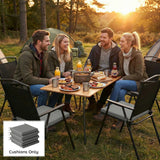 Outsunny Set of 6 Outdoor Seat Cushions with Machine Washable Cover