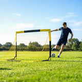 SPORTNOW Pop Up Football Goal with Carry Bag & 4 Ground Stakes – Portable Folding Garden Football Net, 150 x 110cm