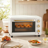 HOMCOM 21L Mini Countertop Oven with Adjustable 100–230°C Temperature and 60-Minute Timer – Compact Oven, White