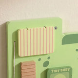 AIYAPLAY Wall Mounted Busy Board, 4 Panels with Xylophone – Montessori Inspired Toddler Learning, Green
