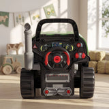 AIYAPLAY Kids Truck Engine Toy with Steering Wheel, Mist, Lights and Sounds – Mechanic Play Set, Green