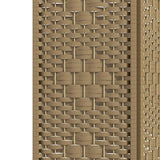 HOMCOM 3 Panel Folding Room Divider, Hand-Woven Paper Rope & Bamboo – Privacy Screen, Natural Wood