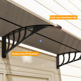 Outsunny Front Door Canopy, 200 x 96 cm Polycarbonate Rain Shelter with Aluminium Frame – Outdoor Awning