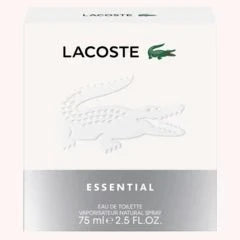Lacoste Essential Eau de Toilette Spray 75ml – Fresh & Citrus, Woody Fragrance for Men