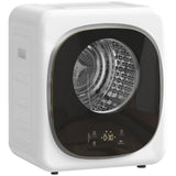 HOMCOM 4kg Vented Tumble Dryer, 800W Compact Freestanding Dryer with 5 Drying Modes and Touch Controls, White