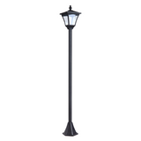 Solar Garden Post Lamp – Dimmable LED Bollard, 1.2m, Black