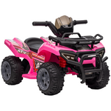 Kids Electric Ride-On Four Wheeler ATV Car with Music – Toddler Ride-On Toy for 18–36 Months, Pink