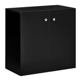 HOMCOM Freestanding Storage Cabinet with 2 Shelves – Wooden Sideboard for Bedroom or Office, Black