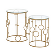 Gold glass nesting tables