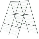 Outsunny A-Frame Trellis with Climbing Net – Plant Support for Vegetables, Flowers and Fruit, Green