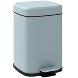HOMCOM 12L Kitchen Pedal Bin with Soft-Close Lid – Fingerprint-Proof Metal Rubbish Bin, Light Green