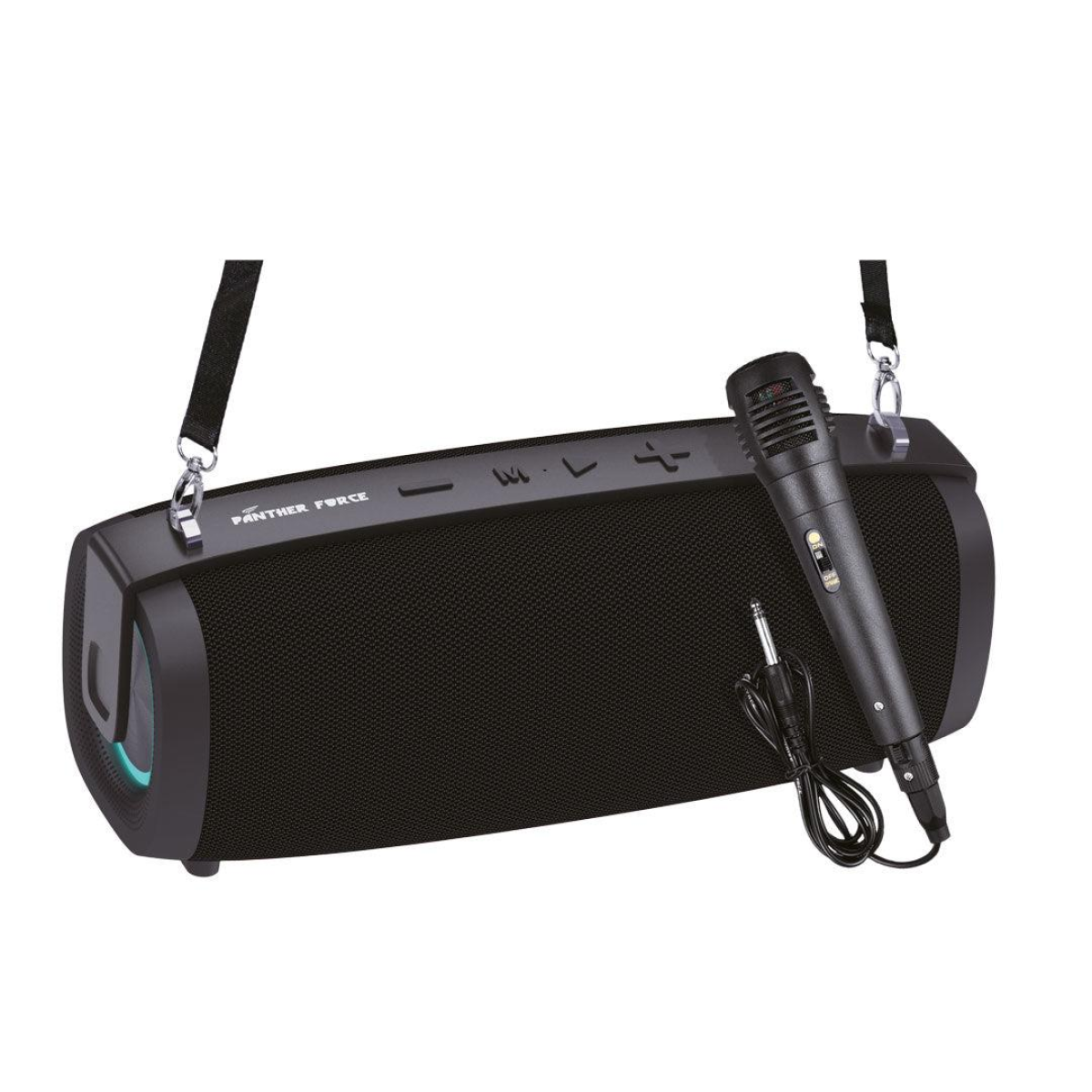 Panther Force Medium Bluetooth Speaker with Arm Strap & Wired Microphone – Portable Karaoke Speaker