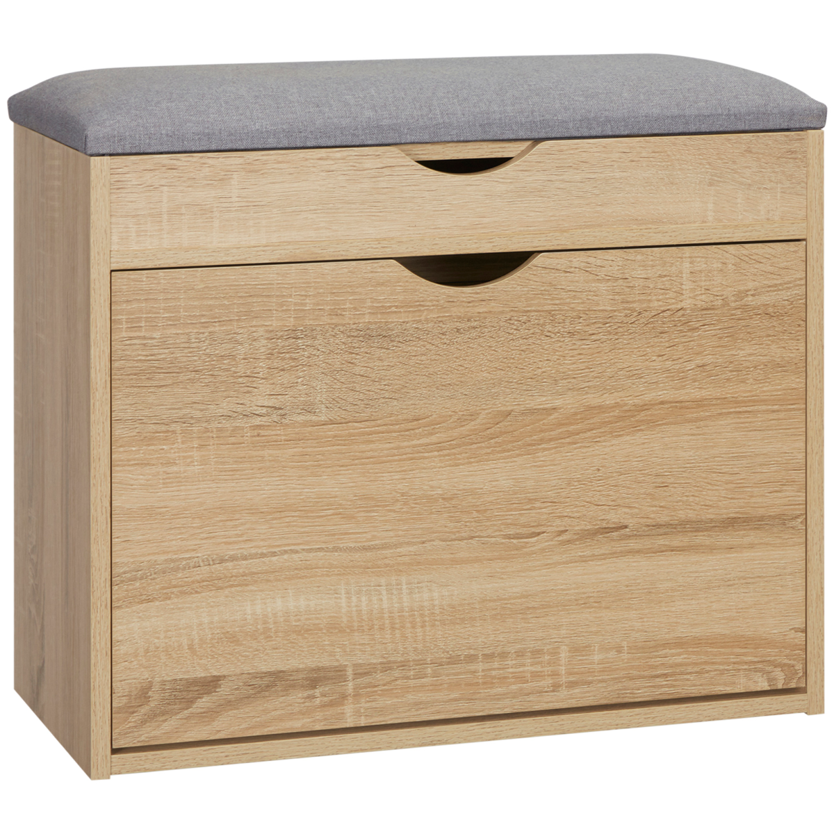 HOMCOM natural entryway shoe bench
