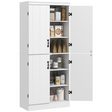 White 4-door kitchen storage cabinet