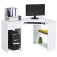 White L-shaped corner desk
