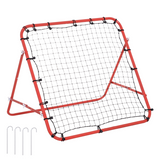 HOMCOM Football Rebounder Net with Adjustable Angle & 20 Elastic Cords – Kids & Adults Training Goal