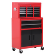 Red portable tool top chest