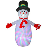 Outsunny 8ft Inflatable Christmas Snowman with Disco & LED Lights – Self-Inflating Outdoor Garden Decoration