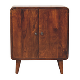 Artisan Furniture Mini Classic Chestnut Cabinet – Solid Mango Wood, 2 Doors & 2 Internal Shelves, Brown