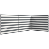 Outsunny Camping Windbreak – 540 x 150cm Portable Privacy Screen with Steel Poles, Grey and White